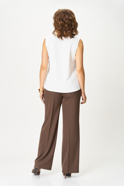 Блуза, брюки, жакет Vilena 1113 шоколад - фото 5