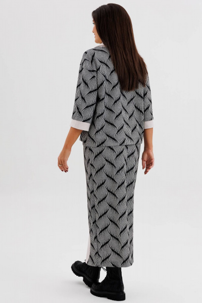 Костюм из трикотажа с юбкой и свободным джемпером Fantazia Mod 5036 - фото 6