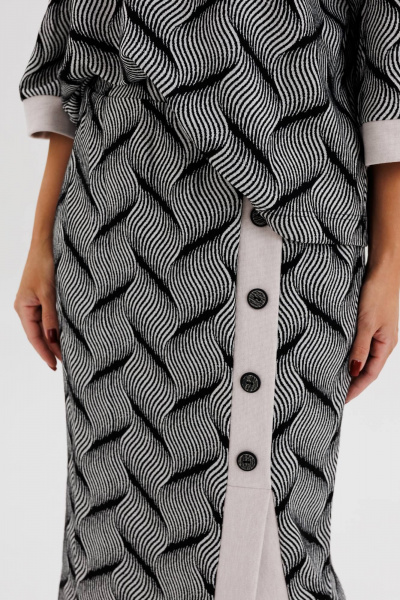 Костюм из трикотажа с юбкой и свободным джемпером Fantazia Mod 5036 - фото 4