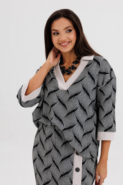 Костюм из трикотажа с юбкой и свободным джемпером Fantazia Mod 5036 - фото 2