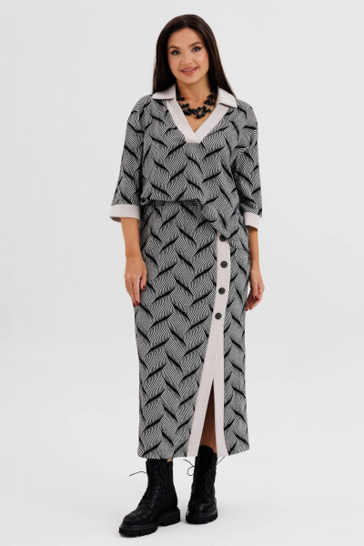 Костюм из трикотажа с юбкой и свободным джемпером Fantazia Mod 5036 - фото 1