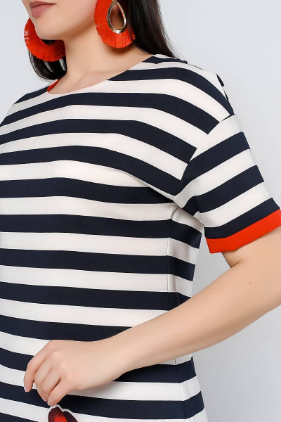 Платье La rouge 51141 красный-(цветы) - фото 4