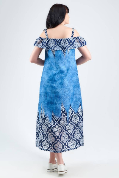 Сарафан La rouge 5124 синий-(белый) - фото 3