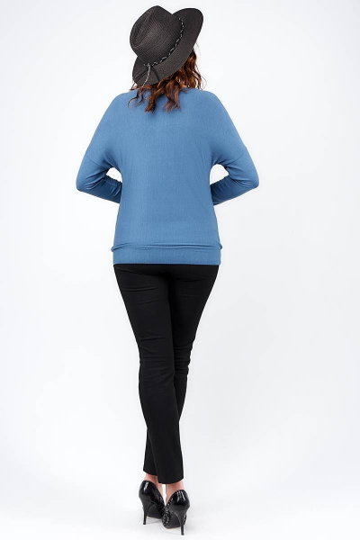 Джемпер La rouge 2974 синий-(однотон) - фото 4