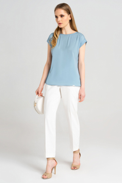 Блуза Панда 27740z голубой - фото 1