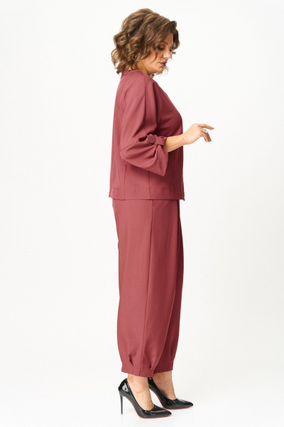 Брюки, жакет Michel chic 1436 брусничный - фото 3