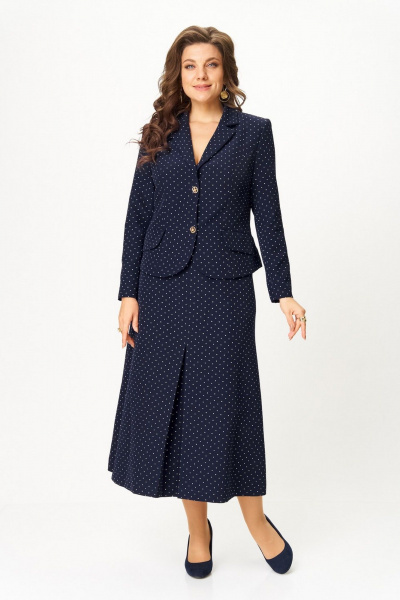 Жакет, юбка Svetlana-Style 2174 синий_горох - фото 3