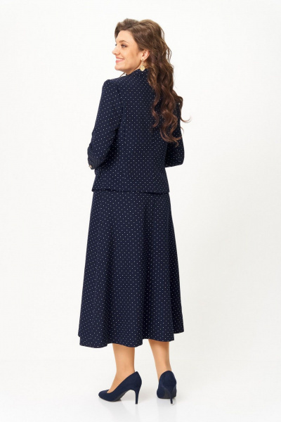 Жакет, юбка Svetlana-Style 2174 синий_горох - фото 7