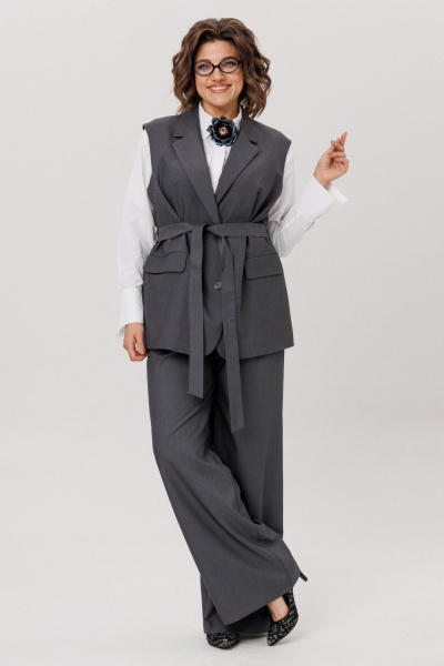 Брюки Anelli 1702 пепельный_вулкан - фото 9