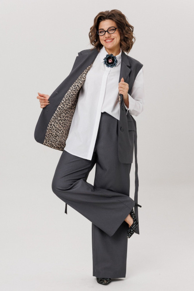 Брюки Anelli 1702 пепельный_вулкан - фото 6