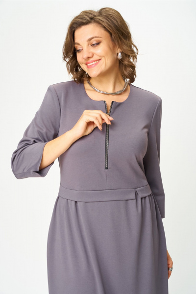 Платье Орхидея 1619 перламутрово-ежевичный - фото 2