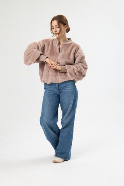 Бомбер ALIN 7003 лилово-бежевый - фото 8