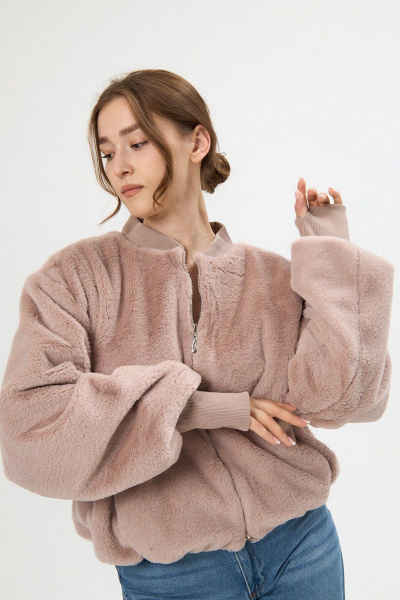 Бомбер ALIN 7003 лилово-бежевый - фото 7