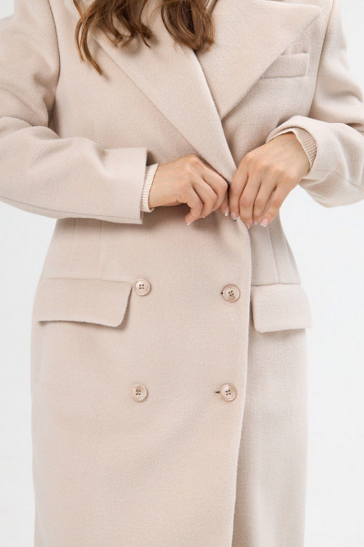 Пальто ALIN 7002 молочный - фото 2