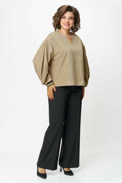 Блуза БелЭльСтиль 876-3_25_22 бежевый - фото 3