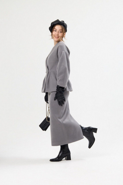 Юбка ALIN 4003 серый - фото 3