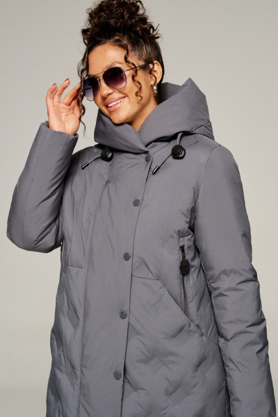 Пальто Beautiful&Free 8015 графит - фото 18