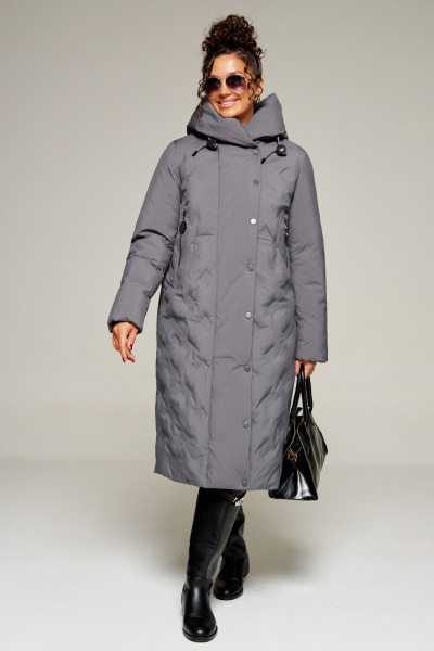 Пальто Beautiful&Free 8015 графит - фото 7