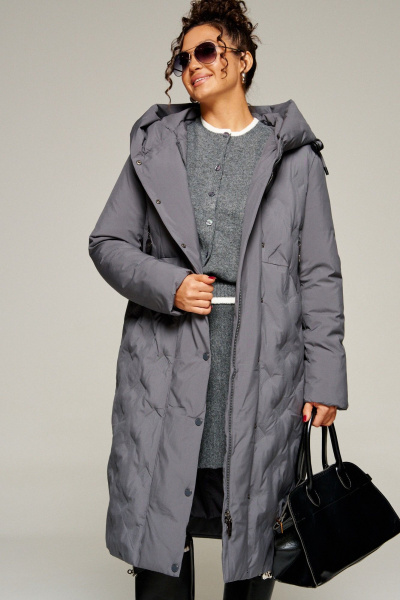 Пальто Beautiful&Free 8015 графит - фото 9