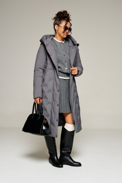 Пальто Beautiful&Free 8015 графит - фото 10