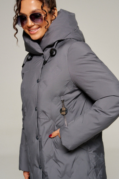 Пальто Beautiful&Free 8015 графит - фото 14