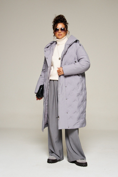 Пальто Beautiful&Free 8015 серый - фото 3