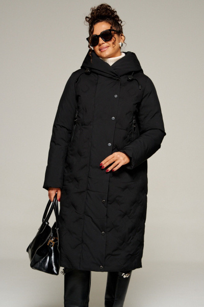 Пальто Beautiful&Free 8015 черный - фото 2