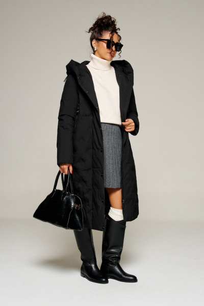 Пальто Beautiful&Free 8015 черный - фото 5