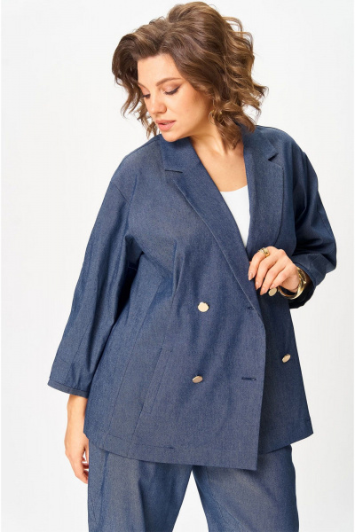 Брюки, жакет VIA-Mod 659 син_джинс - фото 10