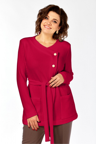 Джемпер Элль-стиль 2417/1а красный - фото 3