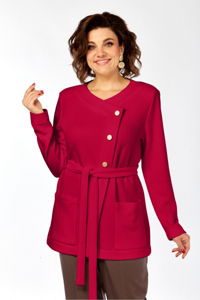 Джемпер Элль-стиль 2417/1а красный - фото 2