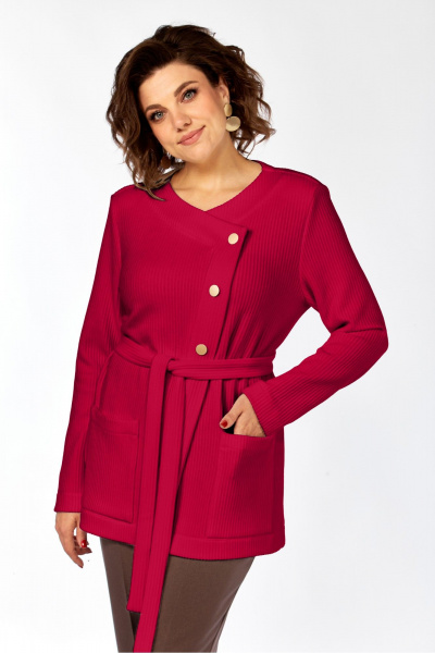 Джемпер Элль-стиль 2417/1а красный - фото 1