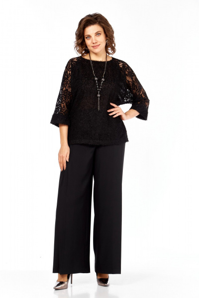 Блуза, брюки Элль-стиль 2422 черный - фото 10