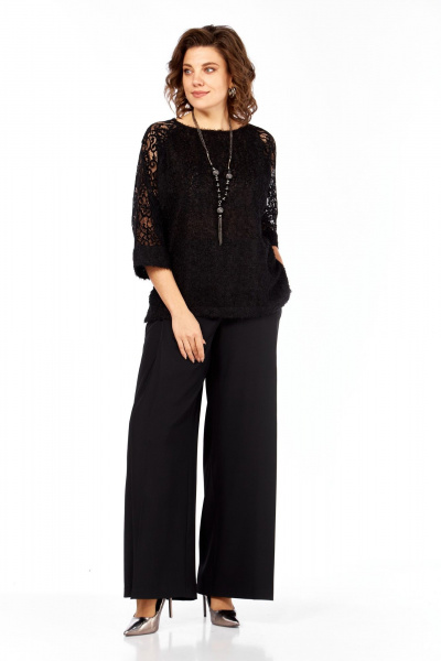 Блуза, брюки Элль-стиль 2422 черный - фото 9