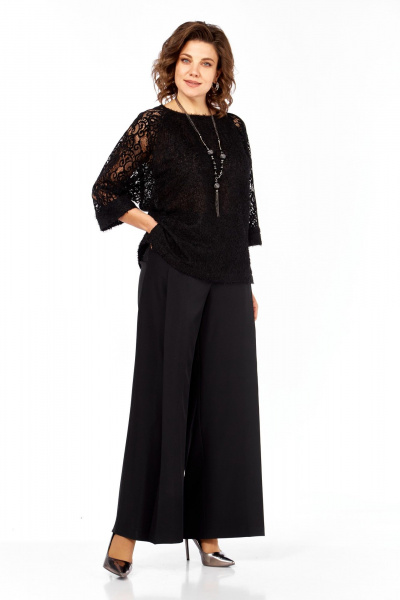 Блуза, брюки Элль-стиль 2422 черный - фото 7
