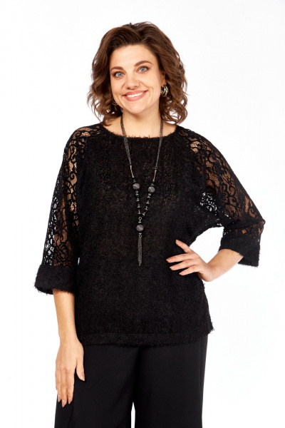 Блуза Элль-стиль 2422а черный - фото 10