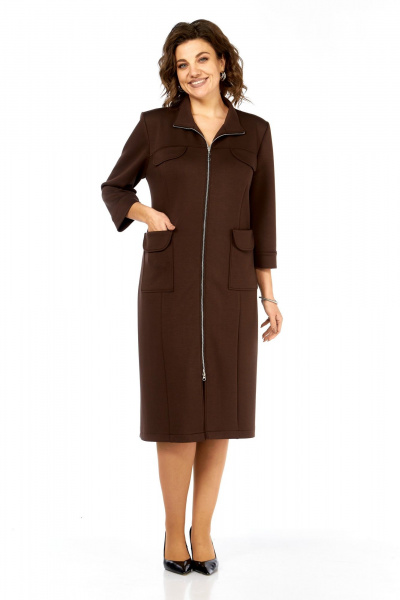 Платье Элль-стиль 2425 шоколад - фото 6