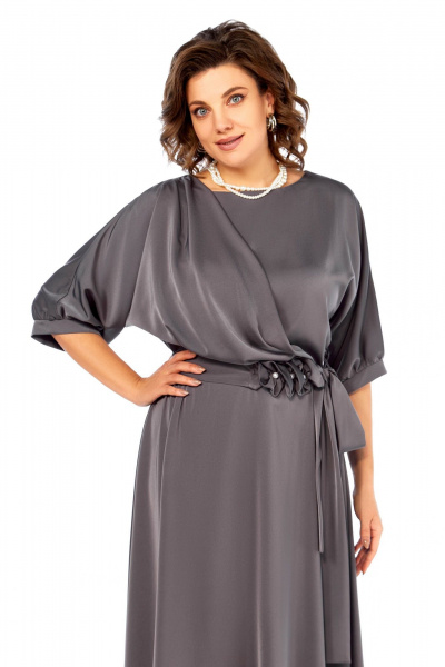 Платье Ольга Стиль С-959 серый - фото 6
