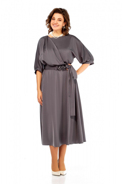Платье Ольга Стиль С-959 серый - фото 3