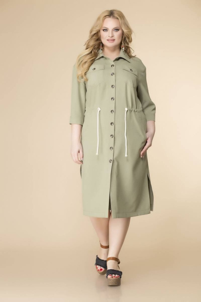 Блуза, кардиган, юбка Romanovich Style 3-2155 хаки/белый - фото 3