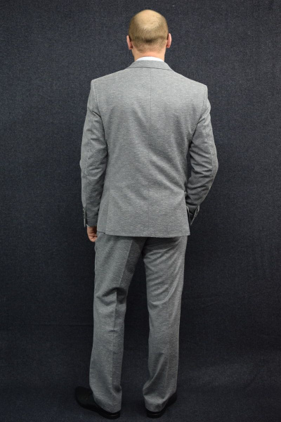 Классический мужской костюм из текстиля для деловой повседневности DOMINION 4482D/5176D 1C28-P49 182 Светло-серый - фото 3