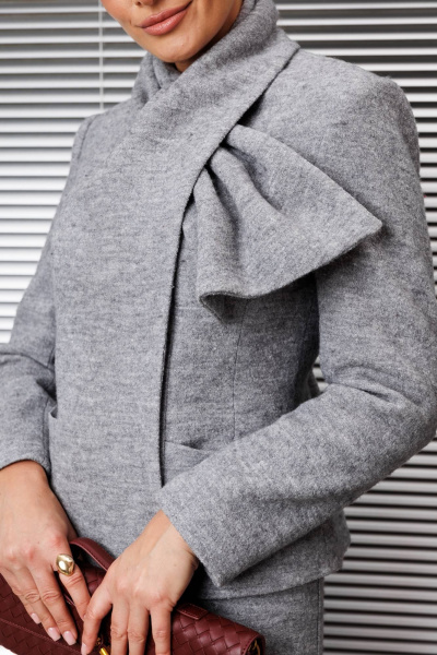 Жакет, юбка Мода Юрс 2936 серый - фото 7