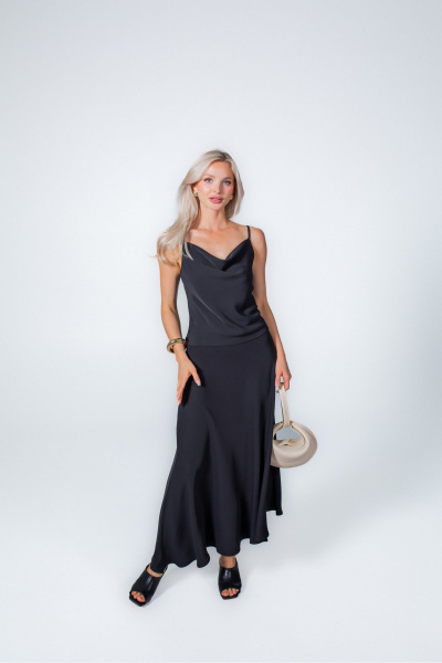 Топ, юбка MONA STYLE 25016 черный - фото 1