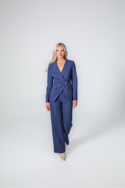 Брюки, жакет MONA STYLE 24001 синий - фото 10