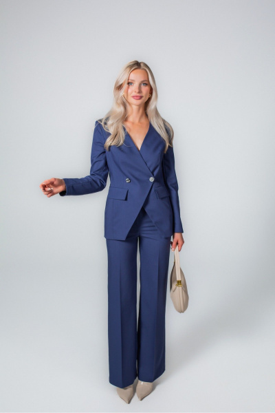 Брюки, жакет MONA STYLE 24001 синий - фото 4