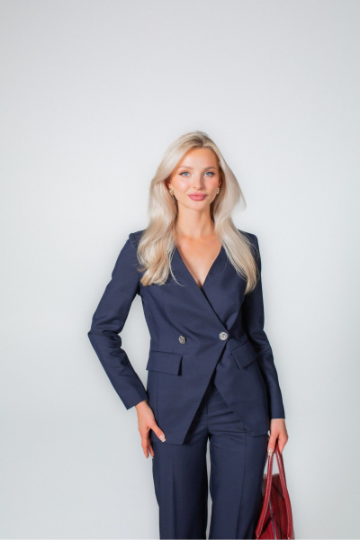 Брюки, жакет MONA STYLE 24001 темно-синий - фото 4