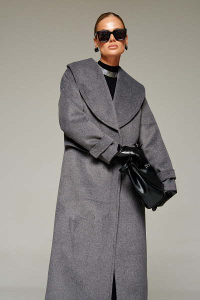 Пальто Beautiful&Free 7019 графит - фото 12