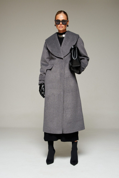 Пальто Beautiful&Free 7019 графит - фото 10