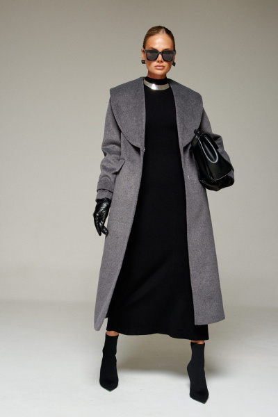 Пальто Beautiful&Free 7019 графит - фото 3