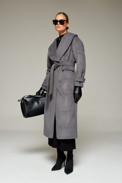 Пальто Beautiful&Free 7019 графит - фото 2